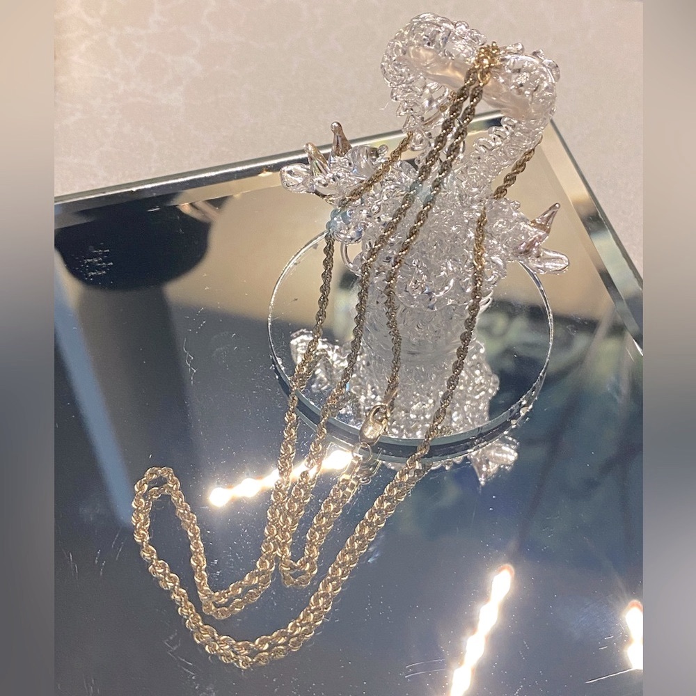 10k Solid Gold Chain Necklace 20”